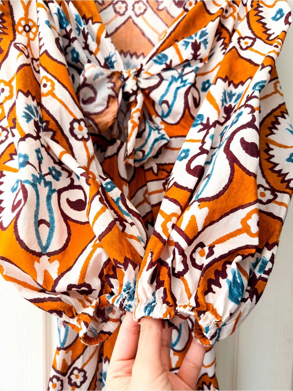 Johanna Ortiz Couscous Joy Midi Dress Shells Print 8 EUC - Picture 4 of 8